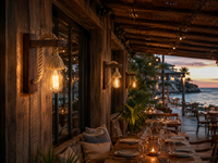 Çam Ağacı Jüt Halat Demir LED Rustik Duvar Apliği El Yapımı Vietnam Toptan Otel Lobisi Bar Cafe