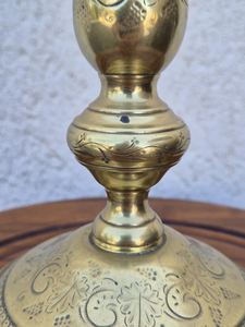 Vintage <b>Brass</b> <b>Candlestick</b> Holder Engraved Single Candle Decor Decorative <b>Brass</b> Taper Candle Stand Antique Style Tabletop - Product Image 6