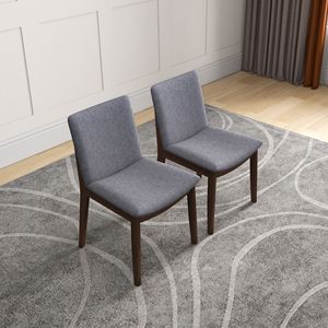 Set Laura di 2 Sedie da Pranzo in Legno Massello Stile Mid-Century Modern - Product Image 3