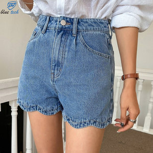<b>Women's</b> Loose Fit Denim Shorts Fashion Summer Cotton <b>Jean</b> Shorts OEM ODM Clothing Manufacturer Wholesale Price - Product Image 2