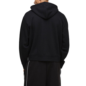 Sudadera con capucha y cremallera de gran tamaño, 100% algodón, con logotipo personalizado, estilo urbano, moda casual, venta al por menor - Product Image 4