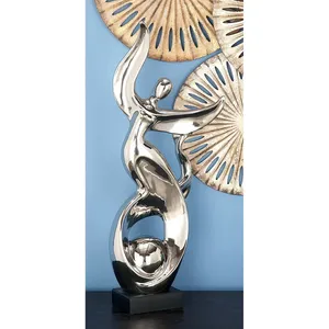 Nouvelle arrivée, sculpture en métal faite à la main, art abstrait moderne de luxe, décoration pour l'intérieur d'une maison contemporaine haut de gamme - Product Image 2