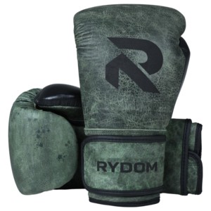 Gants de boxe RYDOM vintage verts avec fermeture auto-agrippante pour le sparring, l'entraînement au sac de frappe, logo personnalisé, OEM, vente en gros, marque privée - Product Image 6