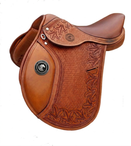 Selle d'équitation polyvalente en cuir confortable avec arceau en bois pour le dressage et l'endurance - Product Image 4