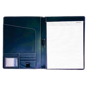 Phi Beta Sigma Padfolio Blue White Greek Fraternity Portfolio Organizer Leather <b>Folder</b> Business Document Holder Professional - Product Image 4