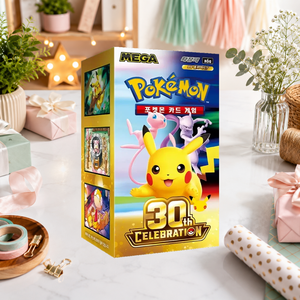 Caja de Sobres de Cartas Coleccionables de Pokémon M6a 30th Anniversary (Edición Coreana) para Tiendas de Juguetes y Artículos de Colección - Product Image 3
