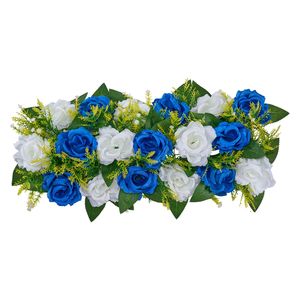 10 Pezzi di Sfere Floreali Artificiali 19,6 X 8,6 Pollici, Composizioni di Rose Finte, Bouquet per Centrotavola Matrimoniali, Ghirlande e Corone Floreali - Product Image 2