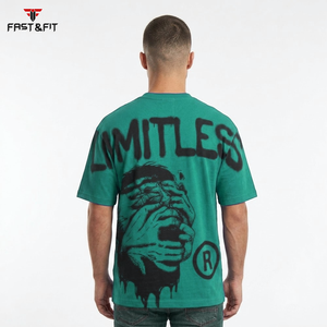 100% Cotton Screen Printing Custom Design Plain Short Sleeve Graphic For Casual Men's T-shirts - Product Image 2