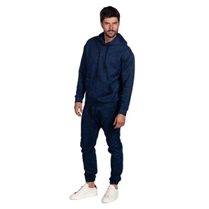 Traje deportivo de alta calidad para hombre, estilo sólido, costura informal, suéter con capucha, pantalones, moda de primavera y otoño, chándal de dos piezas - Product Image 2