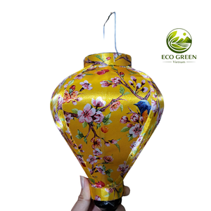 Elegant Hoi An Lantern Handmade Bamboo Silk Pendant Light for Bridal Shower Engagement and Wedding Reception - Product Image 4
