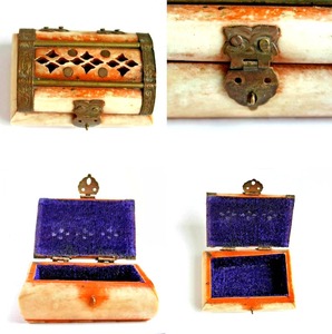 Caja Decorativa de Latón y Hueso Estilo Náutico y Animal para Guardar Anillos y Pendientes de Mujer y Niña - Product Image 6