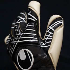 New Casual Full Finger Latex Football Goalkeeper Gloves Black White Non Slip Breathable Outdoor Adjustable Wrist <b>Strap</b> Unisex - Product Image 3