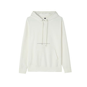 Sweat-shirt à capuche unisexe en coton et polyester confortable, couleur unie, décontracté, avec logo OEM personnalisé pour homme et femme - Product Image 3