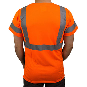 เสื้อก่อสร้างแบบถักสะท้อนแสงสีสะท้อนแสงสูงสำหรับงานจราจรและรักษาความปลอดภัย  แบบพิมพ์ลายสไตล์ทางการ - Product Image 2