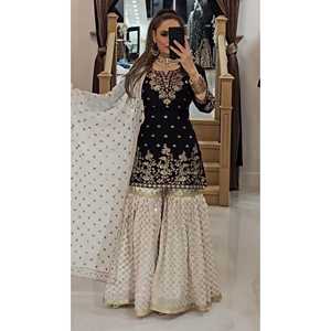 Conjunto Dupatta con parte superior y hermosa ropa de fiesta para mujer - Product Image 3