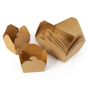 Boîte d'emballage alimentaire personnalisée jetable, boîte de restauration rapide, boîte à emporter, boîte d'emballage pour déjeuner en papier imprimé - Product Image 2