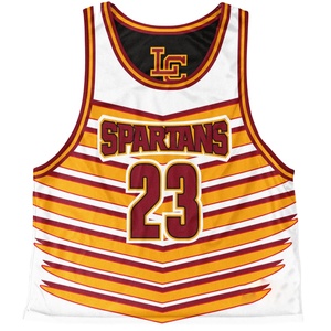 Venta al por mayor de camisetas de Lacrosse reversibles personalizadas para adultos diseño impreso duradero ropa deportiva Jersey con impresión por sublimación - Product Image 5