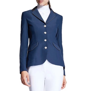 Chaquetas de Equitación al por Mayor, Color Azul Marino, con Ribete, Tela Elástica de Nailon, Corte Profesional, para Competencia de Equitación, Color Personalizado - Product Image 1