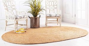 Alfombra Ovalada de Yute Trenzado Hecha a Mano al por Mayor, Reversible, de Arpillera Natural para Sala de Estar, Cocina, Entrada, Decoración del Hogar, OEM ODM - Product Image 3