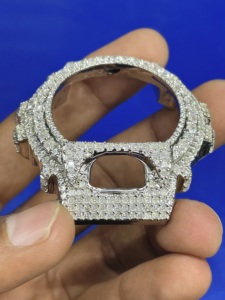 Custom Handmade <b>Iced</b> <b>Out</b> Sterling Silver <b>Watch</b> Bezel | Hip Hop Style <b>Watch</b> Case | Custom Jewelry Design - Product Image 3