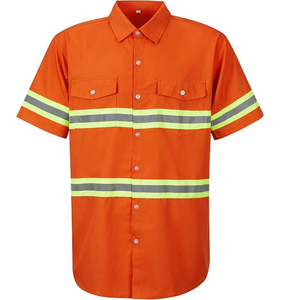 เสื้อโปโล RELICSTAR CARPORATION สีส้มสะท้อนแสงสำหรับทุกเพศ  แถบสะท้อนแสง ชุดทำงาน ยูนิฟอร์ม ผ้าฝ้าย สวมใส่สบาย กันลม - Product Image 6