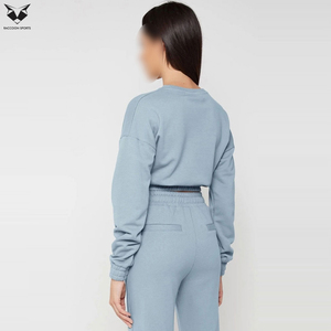 Ensemble de survêtement deux pièces pour femme, haut court et pantalon de jogging, pour le sport, les loisirs et les voyages - Product Image 3