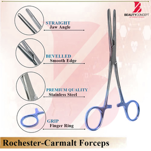Pinzas Hemostáticas Cruzadas con Mordazas Dentadas Longitudinales de Acero Inoxidable Premium, Instrumentos Quirúrgicos Manuales de la Mejor Calidad para Hospital, Tipo Kelly - Product Image 2