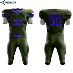 Uniforme de Fútbol Americano Unisex para Adultos con Nombre de Equipo Personalizado, Letras Sólidas, Transpirable, Protección UV UPF 50, Manga Corta, Talla Grande - Product Image 3