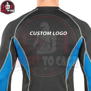 เสื้อรัดกล้ามเนื้อสำหรับผู้ใหญ่ คุณภาพดีที่สุด ราคาขายส่ง สำหรับ MMA, BJJ, ฟิตเนส, วิ่ง ออกกำลังกาย คอกลม พิมพ์ลายดิจิตอล ซักแล้ว แห้งเร็ว - Product Image 5
