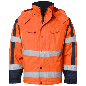 Vêtements de travail haute visibilité sur mesure, vestes d'hiver haute visibilité pour la construction, veste de sécurité réfléchissante pour les travailleurs avec bande réfléchissante - Product Image 5