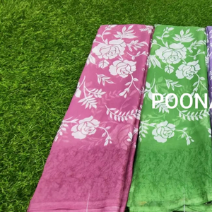 Exclusivo sari de georgette con diseño floral y blusa, tela suave, ropa étnica, proveedor mayorista, exportación. - Product Image 1