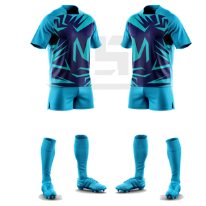 Uniforme de rugby personnalisé, broderie 3D, maillot sublimé, short léger, durable, respirant, écologique, coupe-vent - Product Image 6