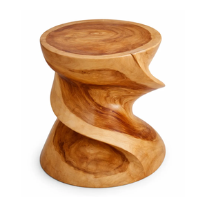 <b>Rustic</b> Organic Solid Suar Wood <b>Side</b> <b>Table</b> Sculptural Twisted Modern Accent <b>Table</b> Handcrafted Durable Natural Design - Product Image 3