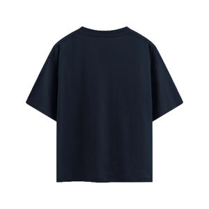 Camiseta Larga de Manga Corta con Cuello Redondo y Bordado para Mujer, Talla Grande, 100% Algodón Orgánico, Transpirable, Ecológica, Informal - Product Image 1