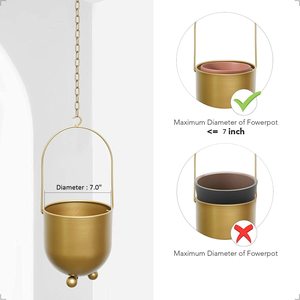 Ganchos Metálicos para Plantas con Cadena, Modernos Ganchos Colgantes para Interiores y Exteriores, para Pared y Techo - Product Image 5