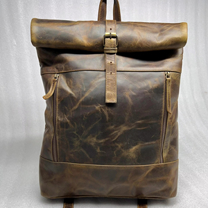Outdoor Leisure Leather <b>Roll</b> Top Bag Weekend Travel Rucksack For Wholesale Sporting Goods LTBP-0235 - Product Image 1