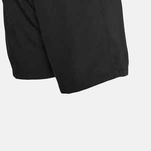 Men Black <b>Board</b> Shorts Solid Color Drawstring Waist Quick Dry Casual Swimwear Short Pants Mid Rise Woven Polyester Fabric - Product Image 2