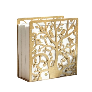 Porte-serviettes en fer poli avec motif floral pour la décoration, boîte à mouchoirs pour la décoration de table, pour la décoration d'hôtel, pour la décoration extérieure - Product Image 1