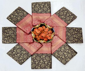 Le plus populaire KP 6091 Saree de travail long en jacquard de soie LICI à séchage rapide, avec chemisier non cousu, pour tenue de fête, prix de gros, ethnique - Product Image 5