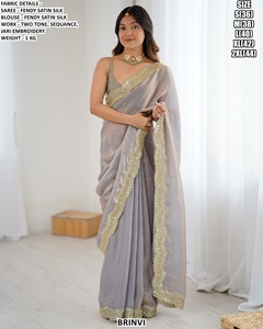 Regal River Embroidered Traditional Silk Saree for Winter/Summer Diwali Party & Wedding-Moisture Wicking & Wrinkle Free - Product Image 5