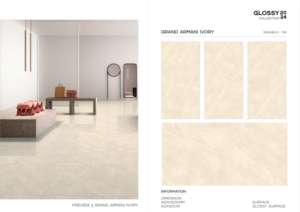 Azulejo de Porcelana Pulido Brillante de Formato Grande Royal 600x1200 para Pared y Suelo, Uso Interior y Exterior Moderno - Product Image 2