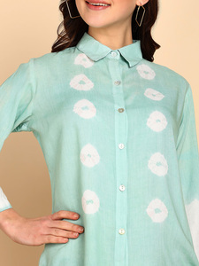 Camisa Maaesa para Mujer, de Rayón, Hecha a Mano, con Cuello Abotonado, Manga Larga, Estilo Casual, Corte Regular, para Primavera/Verano - Product Image 3