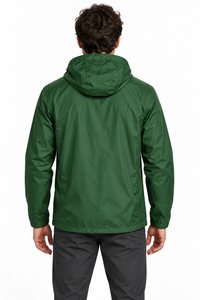 Chaqueta Cortavientos Impermeable de Nailon Ligera con Capucha, Cremallera Completa y Solapa para Tormentas, Ropa de Lluvia para Exteriores con Impresión de Logotipo Personalizado - Product Image 6