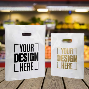 Sacs d'emballage poly biodégradables avancés en plastique HDPE avec logo personnalisé, étanches, robustes, à cordon de serrage, qualité industrielle Hai Ha - Product Image 1