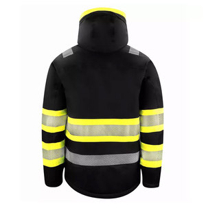 Vestes de travail de sécurité pour les ouvriers du bâtiment en extérieur, haute visibilité, bandes réfléchissantes, doublure en polyester - Product Image 4