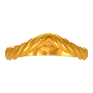 Bague de luxe en or tressé pour femme, motif corde torsadée classique, bijoux de mariage élégants et minimalistes, fournisseur - Product Image 3
