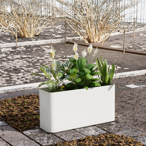 Jardinière verticale extérieure en acier inoxydable avec revêtement en poudre contemporain personnalisé - Product Image 2