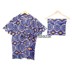 Hermoso Conjunto de Pijama de Algodón 100% Hecho a Mano en India, Estampado de Diamantes con Bloques, Estilo Vintage, Ropa de Dormir Corta para Mujer - Product Image 4