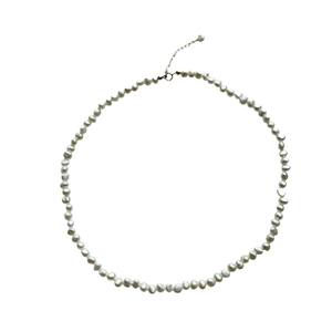 Collar de Perlas de Agua Dulce Barrocas de Alta Calidad, Chapado en Oro de Plata 925, Estilo Retro Simple, Cadena Corta para Clavícula - Product Image 5