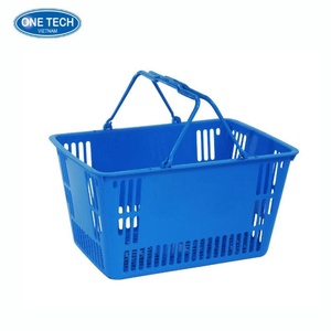 Cesta de compras de plástico con asas de plástico Vietnam C/O, C/Q, ISO ODM 100 MOQ - Product Image 6